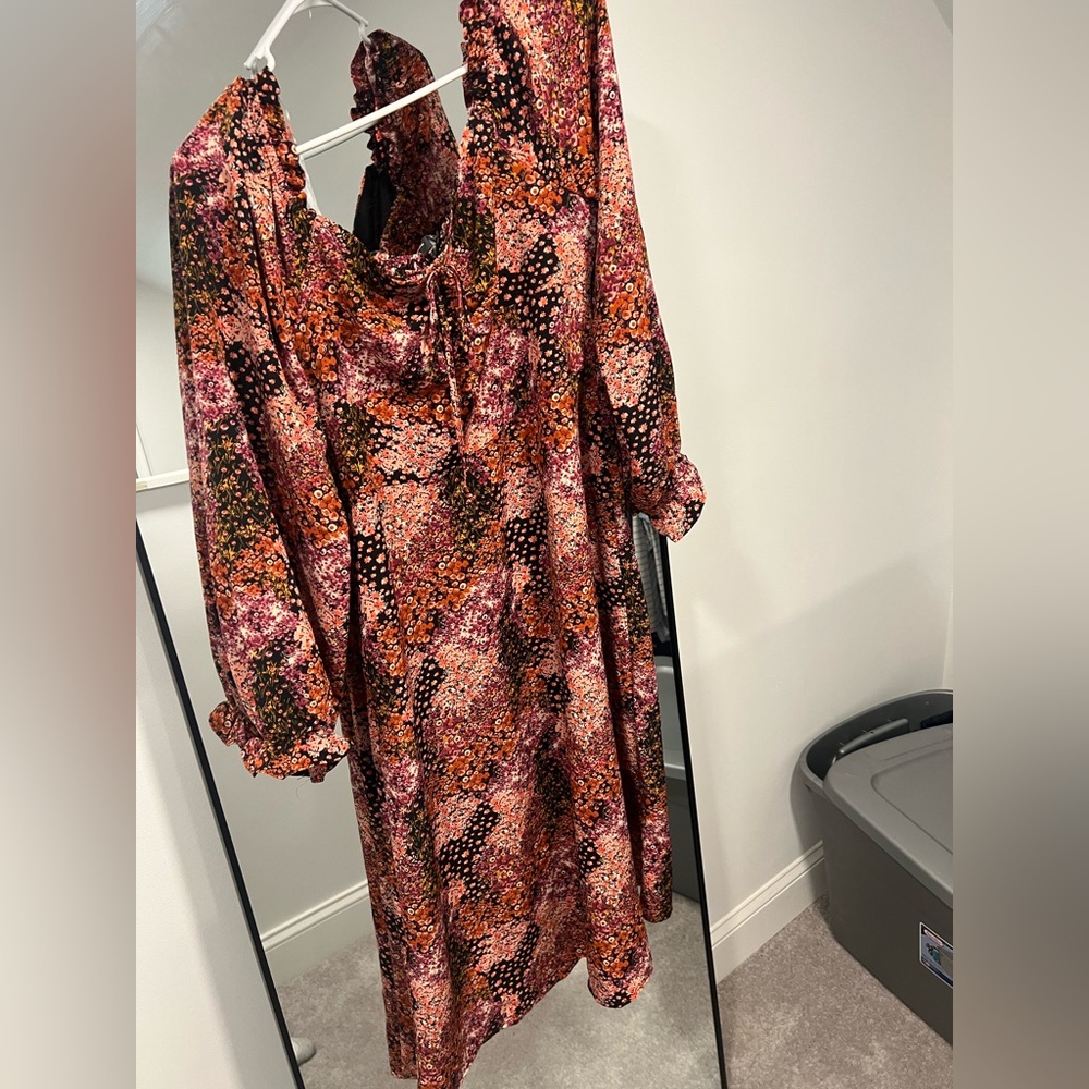 Maci long sleeve print dress